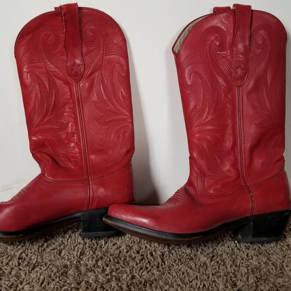 Red cowboy boots